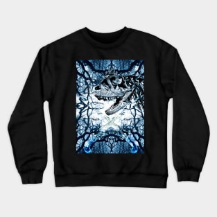 Gothic Cave Man Skull Dark Forest Art Crewneck Sweatshirt